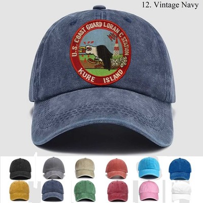 Customized Embroidered Hat Loran C Station Kure Island, Trucker Hat, Gift Idea