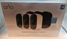 Arlo Essential 2K Essential Outdoor Security Camera 2nd Gen White 3 Pack NEW 
