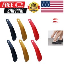 6 Pack Plastic 6.3" Shoe Horn Travel Shoehorns, Plastic Shoehorn