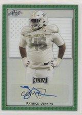 2020 Leaf Metal US Army All-American Bowl Green 4/4 Patrick Jenkins Auto nd3
