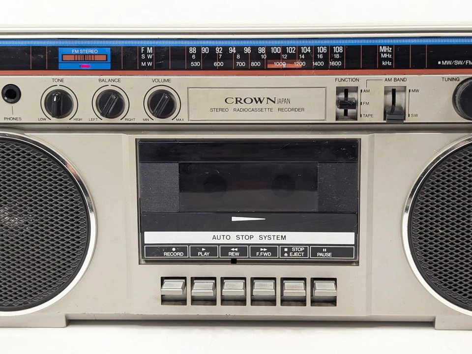 Crown стерео радио рекордер модель CSC-130 F Японии проверенная кассета нуждается ремень - Изображение 3 из 4