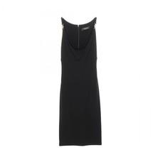 VERSACE Medusa sleeveless long Dress Rayon Black Used Women #38