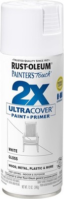 Painter's Touch Ultra Matte White Spray Paint 12 Ounce for Interior Exterior Use