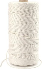 G2PLUS 300M Beige B&auml;cker Bindf&auml;den, 1,0 mm Kordel Baumwolle Bastelschnur D