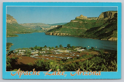 #ad #ad Apache Lake Arizona Marina Fishing Resort Postcard $4.95