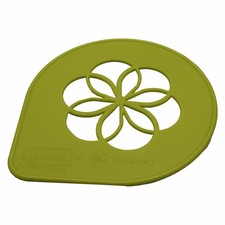 TASSIMO Koziol Schablone Logo Deko Blume Motiv für Kaffee Grün Ø 9.5 cm