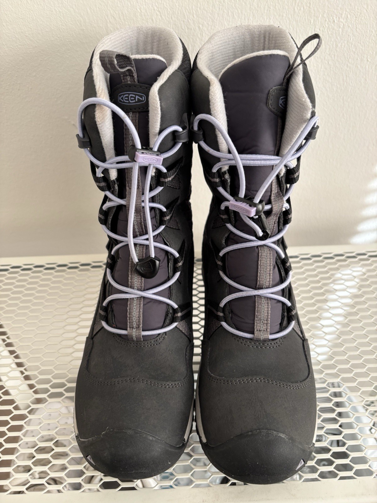 Stivali Keen Hoodoo Giovani Ragazze 2 Grigio Nero Pelle Invernali Impermeabili Isolati