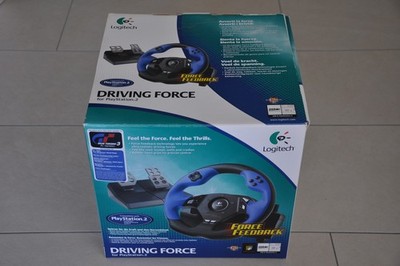 Logitech Driving Force USB Lenkrad für PlayStation 2 mit Pedalen und Halterungen