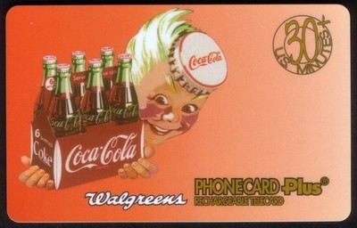 30m Coca-Cola Sprite Junge Halten 6 Coke Flaschen Walgreens Verpackt Handy Karte