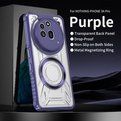 For Nothing Phone (3a) Pro, Luxury Anti-slip Hybrid Armor Clear Hard Case Cover