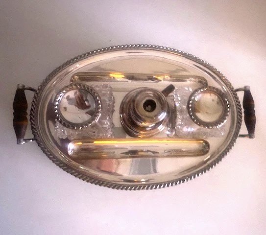 ПРЕВОСХОДНАЯ РЕДКАЯ СТАРАЯ НАСТОЯЩАЯ ШЕФФИЛДСКАЯ ЧЕРНИЛЬНИЦА эпохи Георга III около 1790–1810 гг. - Изображение 3 из 4