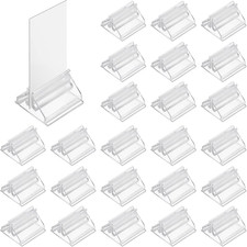24 PCS Acrylic Place Card Holders,Clear Game Card Stands, Small Wedding Table Pl