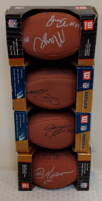 4 BEARS Signed NFL Autographed Mini Football Lot Early 2000s McNown ...
