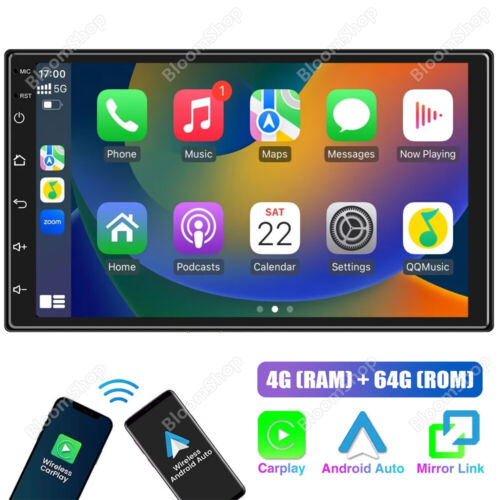 Android 13 7" Double 2 DIN CarPlay Car Radio Touch Screen Stereo GPS Navi 4+64GB