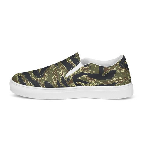Tiger Stripes woodland Camouflage Men’s slip-on canvas shoes - Picture 7 of 75
