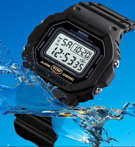SKMEI WOMEN'S LED WATERPROOF DIGITAL WATCH MEN MILITARY SPORT WRIST WATCH 1628 - Picture 11 of 20