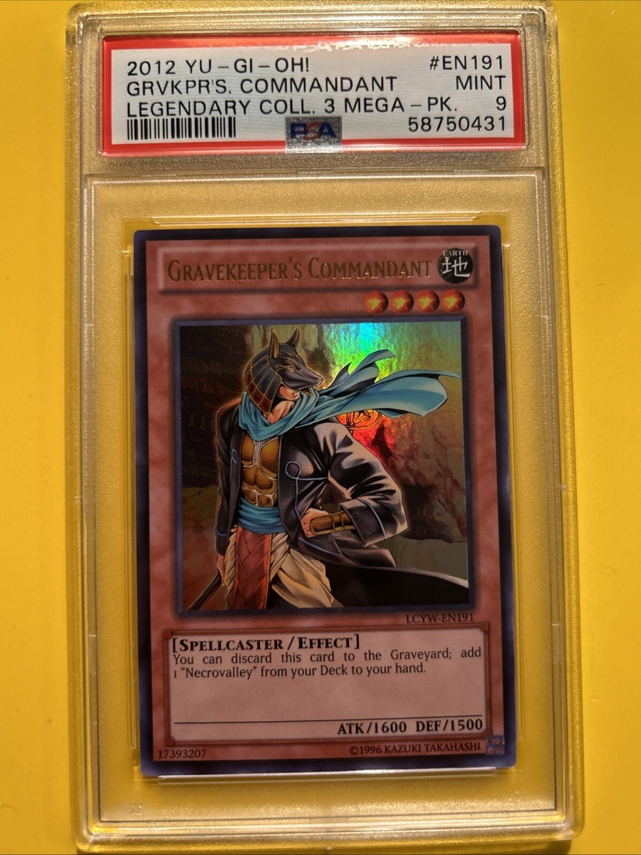 YuGiOh GRAVEKEEPER'S COMMANDANT #LCYW-EN191🔥PSA 9 MT🔥UNLIMITED