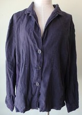 Flax Linen Designs Urban Jacket L Nwt Elderberry