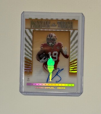2023 Panini Absolute Football Deebo Samuel Passing The Torch /199 Auto 49ers
