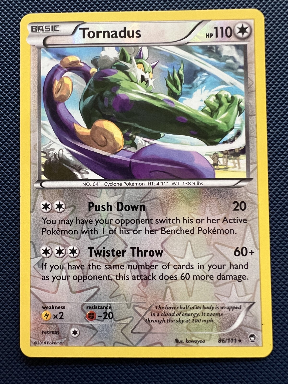 Tornadus 86/111 Reverse Holo Rare Pokemon Card Near Mint