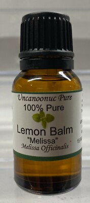 Lemon Balm Melissa 100% Pure Essential Oil Uncut, All Natural, Aromatherapy 15mL