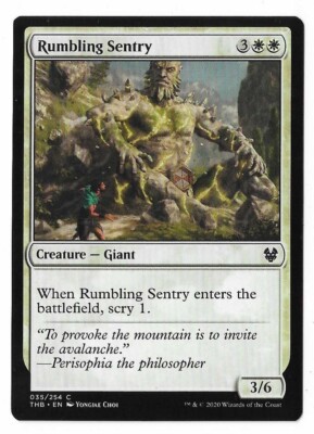 MTG Rumbling Sentry Theros Beyond Death (THB) Common Magic #035/254 Unplayed