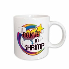 3dRose I Believe In Shrimp Cute Believer Design Mug