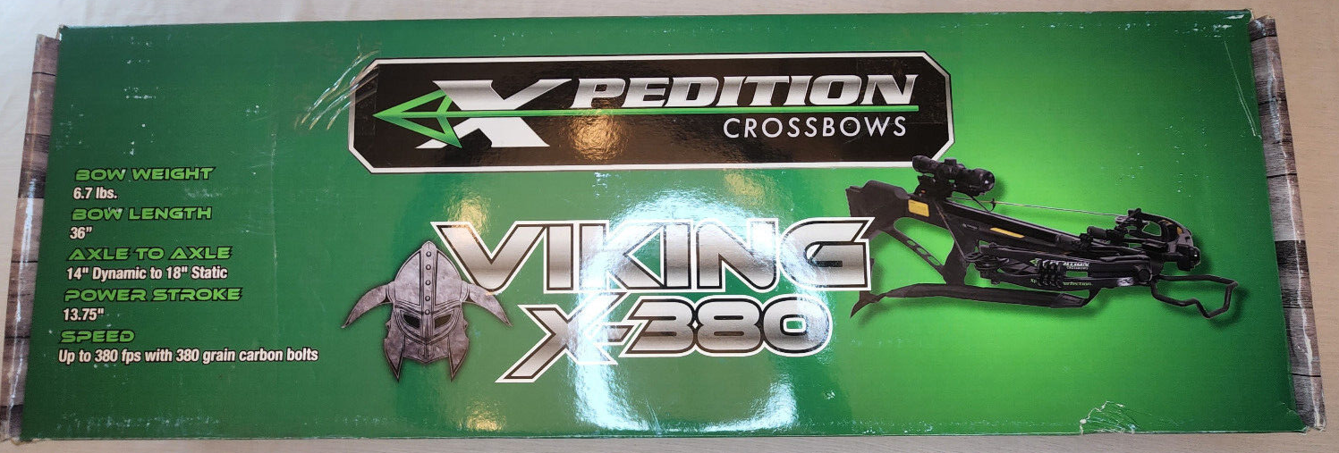 Xpedition Viking X380 Crossbow Kit, Black, 380 FPS eBay