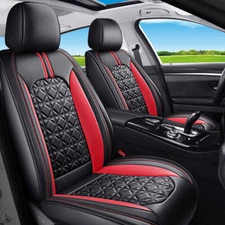 Leather Car Seat Covers 5 Seats 2 Front Rear Pads for Acura TLX RDX MDX ILX TSX