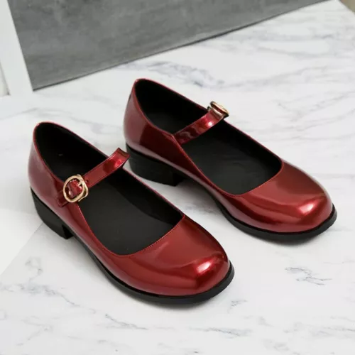Womens Sweet Mary Jane Patent leather Dress Shoes Fashion Ankle Strap Shoes Size - Picture 2 of 29