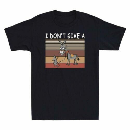 I Don t Give A Rats Ass Funny Mouse Walking Donkey Vintage T-Shirt