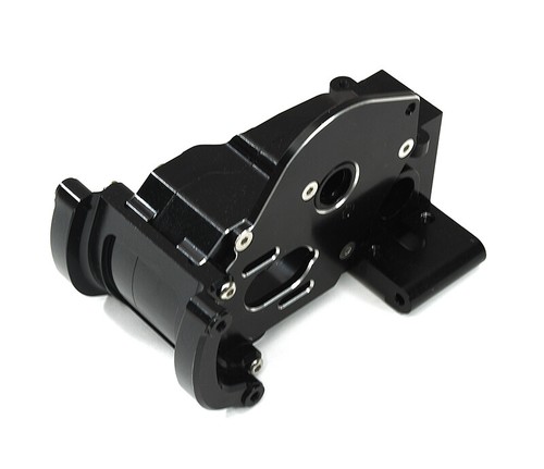 Black Billet Machined Gearbox Housing Upgrade for Traxxas 272R & Drag Slash - Picture 2 of 2