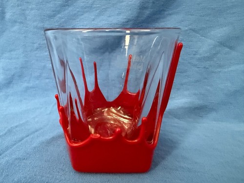 Par de vasos de roca Maker's Mark cera roja goteo bourbon logotipo grabado 3,5" - Imagen 13 de 15