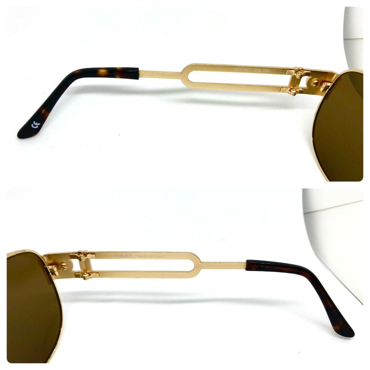 Gianni Versace Mod.S57 Col.030 Gold Vintage Sunglasses Migos 