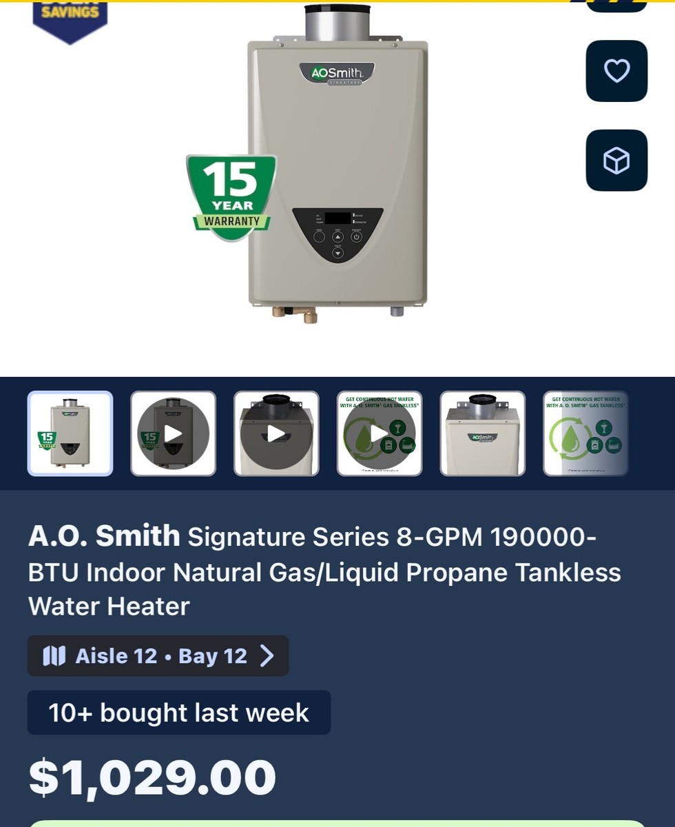 Smith Signature 14 Gpm Tankless Water Heater Smith Signature