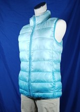Jackson Hole Puffer Vest Ombre Teal Full Zip Women's Size Medium