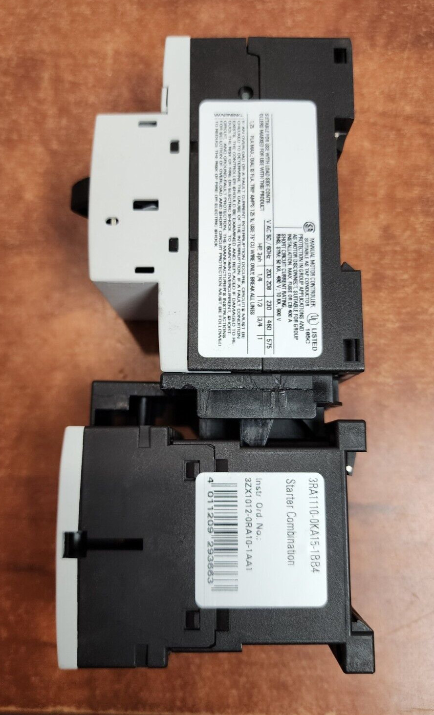 Siemens 3RA1110-0KA15-1BB4 Starter Combination (Contactor)