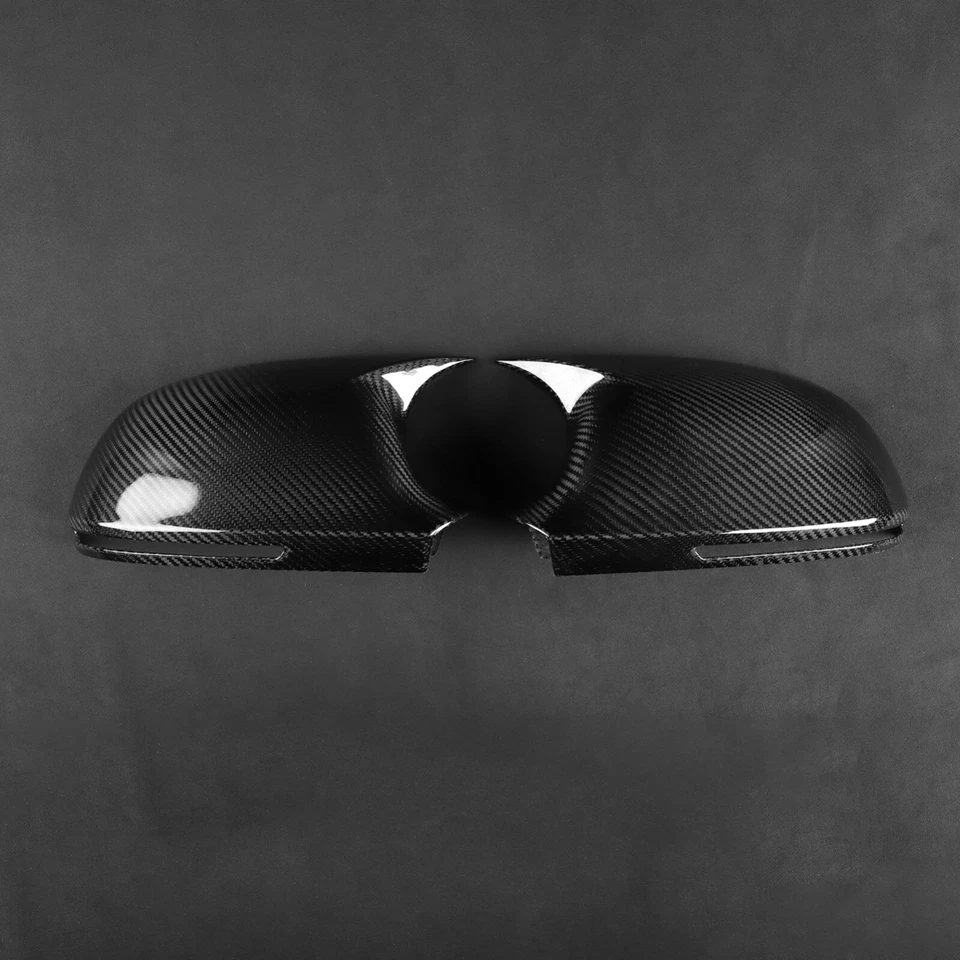 Cubierta de tapa de espejo retrovisor lateral de fibra de carbono seca real para Audi A4 B8 2009-2012 Foto 2 de 4