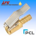 PCL Euro Single Clip-on Tyre Air Valve Connector CO8H72 Open End 1/4 Hose Tail 