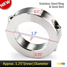 1.25" Weld On Tube Roll Bar DOM Fabrication Collar Clamp 2 Bolt Stainless Steel