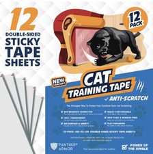 Panther Armor Cat Scratch Deterrent Tape   12-Pack Double Sided Anti Scratchi...