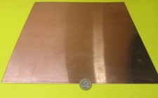 101 Copper Sheet 1/8 to 1/4 Hard .025" Thick x 12.0" Wide x 12.0" Length