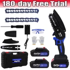 Mini Chainsaw 4 Inch with 2×1.5Ah Battery & 2 Chain,for Cutting Wood Branches