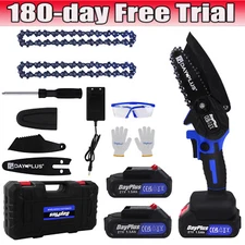 Mini Chainsaw 4 Inch with 2×1.5Ah Battery & 2 Chain,for Cutting Wood Branches