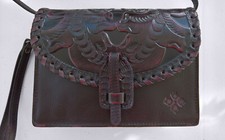 Patricia Nash Tooled Lanza Rarely Seen! Plum!