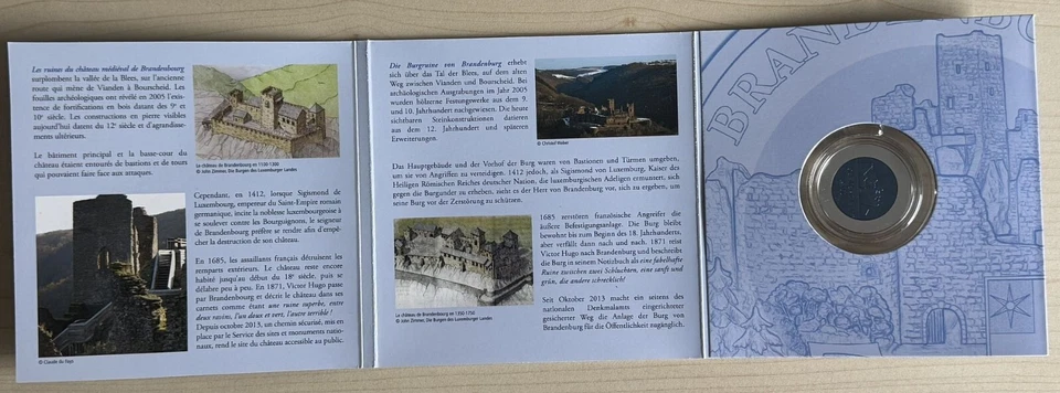 5 Euro Blister PP Luxemburg 2015, Burg Brandenbourg, Nr.7 - Bild 4 von 4