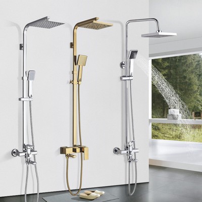 COXOVAY Deckenbrause Mit Handbrause – 25,4 Cm Regenduschkopf, Chrom, Selbstreinigende Düsen