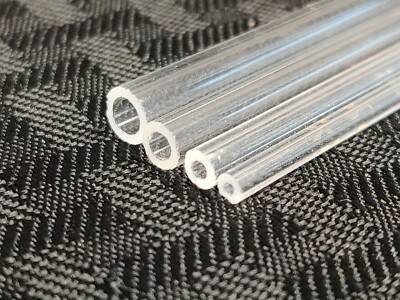 Laboratory Fused Silica Quartz Glass Tubing 3-6mm, 1mm Wall, 12  (300mm) Lengths