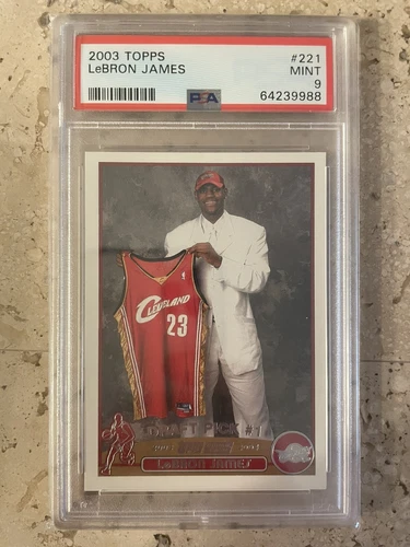2003 Topps Lebron James RC Rookie Card PSA 9 #221 VERY NEW SLAB FROM PSA Mint