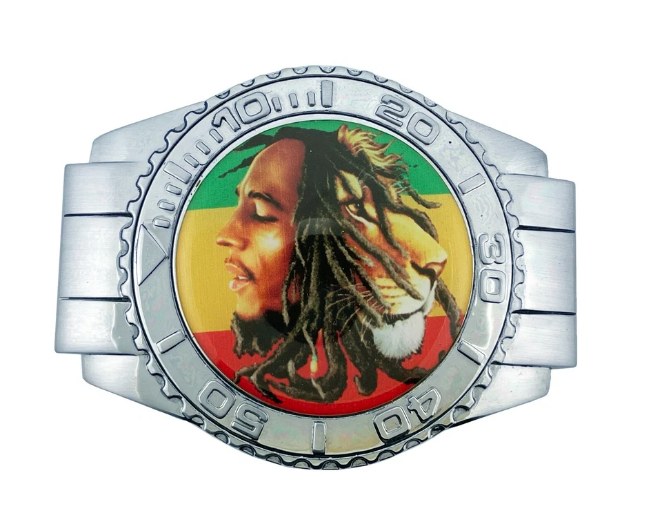 Lote al por mayor de 10 piezas hebillas de cinturón reggae rastafari león de Judá hoja de marijuanna Foto 2 de 4